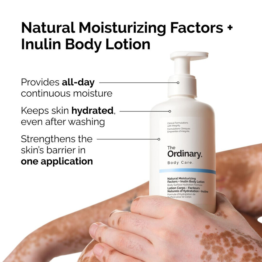 natürliche feuchtigkeitsfaktoren inulin-körperlotion