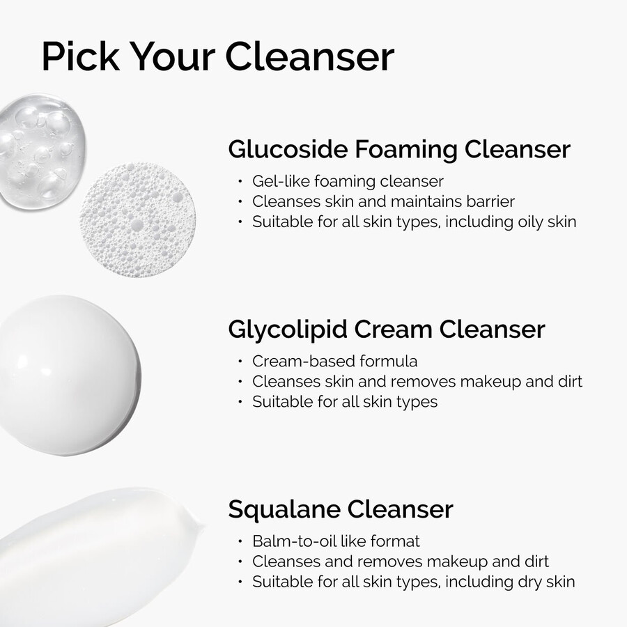 entfernen sie make-up und erfrischen sie ihre haut mit dem glycolipid-creme-reiniger.